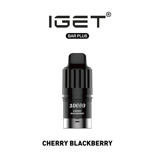 Cherry Blackberry IGET Bar Plus Pod 10000 Puffs for $16.99 in Christchurch & Rangiora, Canterbury!