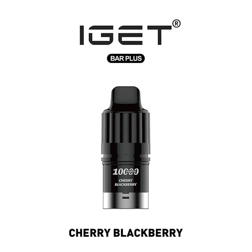 Cherry Blackberry IGET Bar Plus Pod 10000 Puffs for $16.99 in Christchurch & Rangiora, Canterbury!